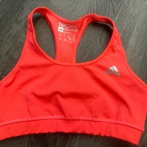 Adidas sports bra neon pink